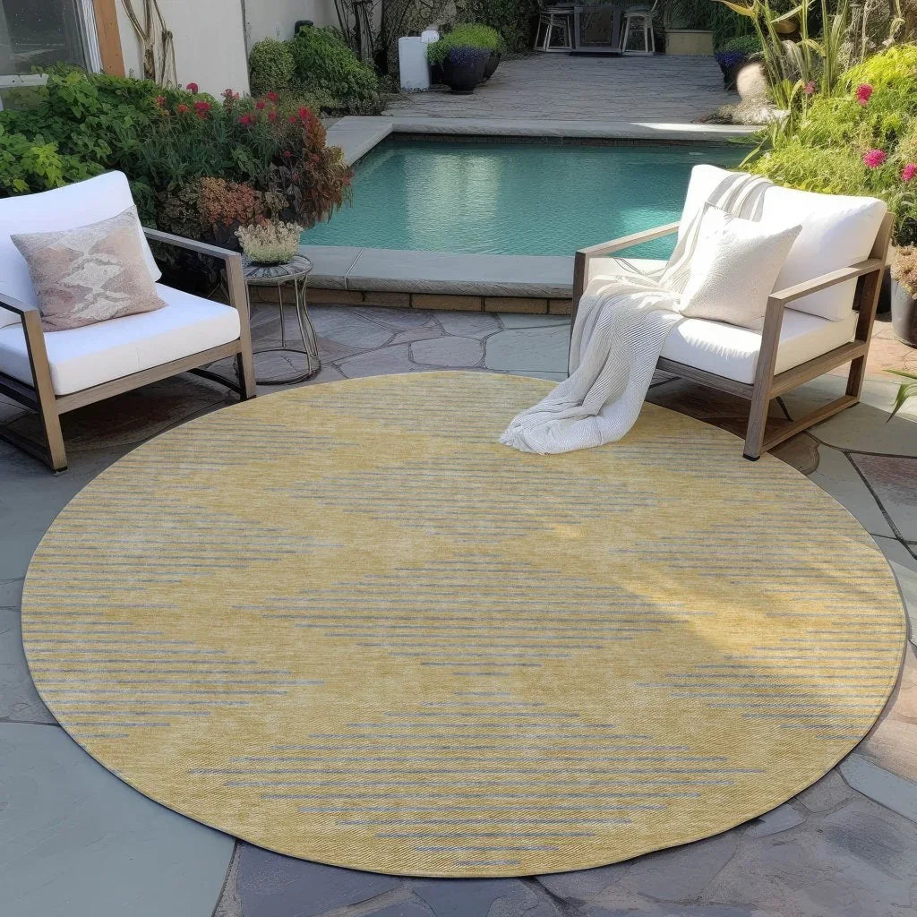 LOOMLAN Rugs Norelia Gold Washable Indoor-Outdoor Rug