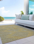 LOOMLAN Rugs Norelia Gold Washable Indoor-Outdoor Rug
