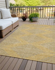 LOOMLAN Rugs Norelia Gold Washable Indoor-Outdoor Rug