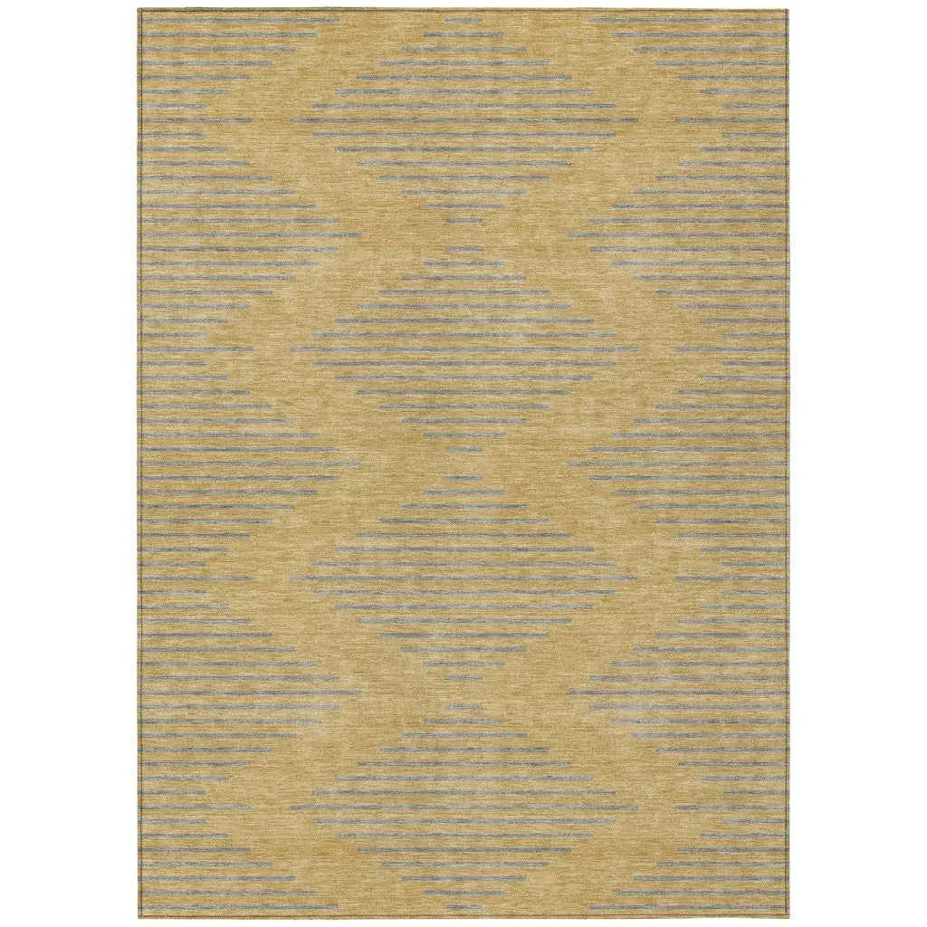 LOOMLAN Rugs Norelia Gold Washable Indoor-Outdoor Rug