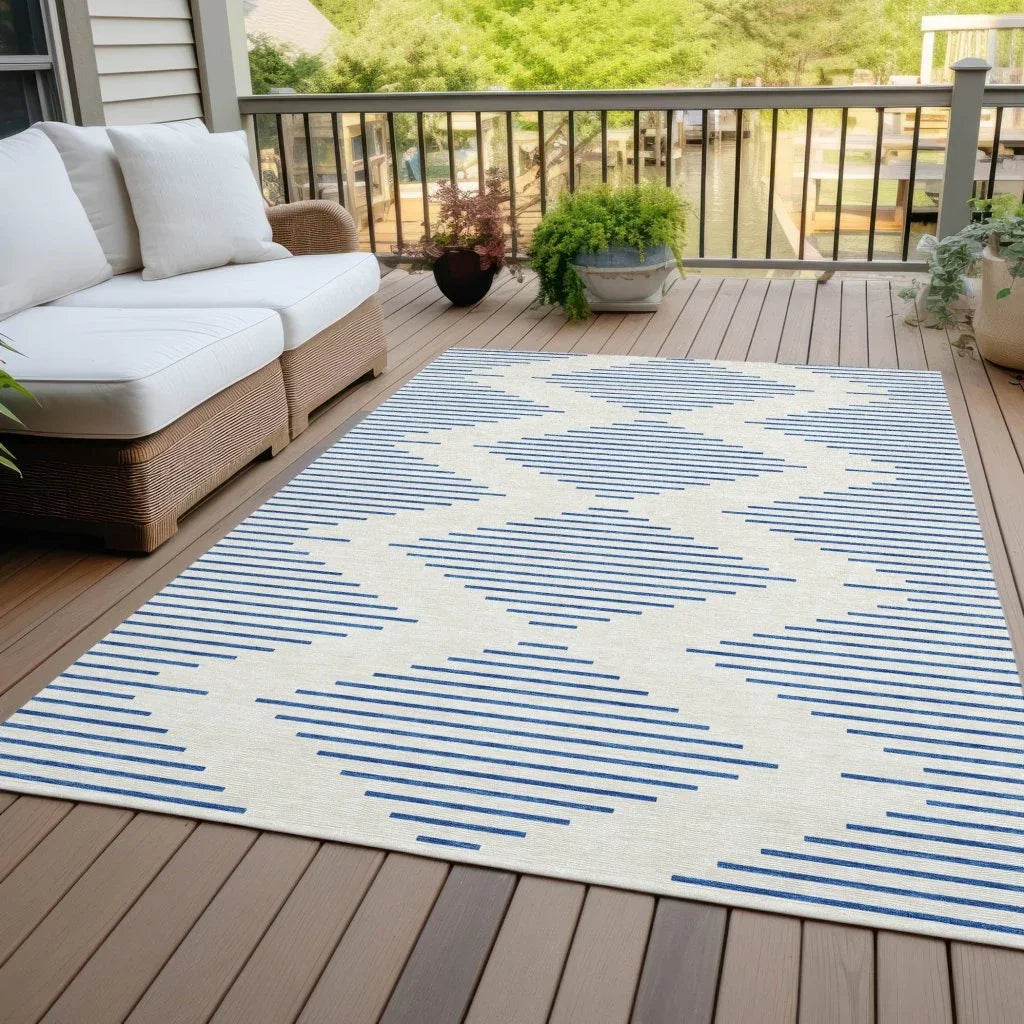 LOOMLAN Rugs Norelia Ivory Washable Indoor-Outdoor Rug