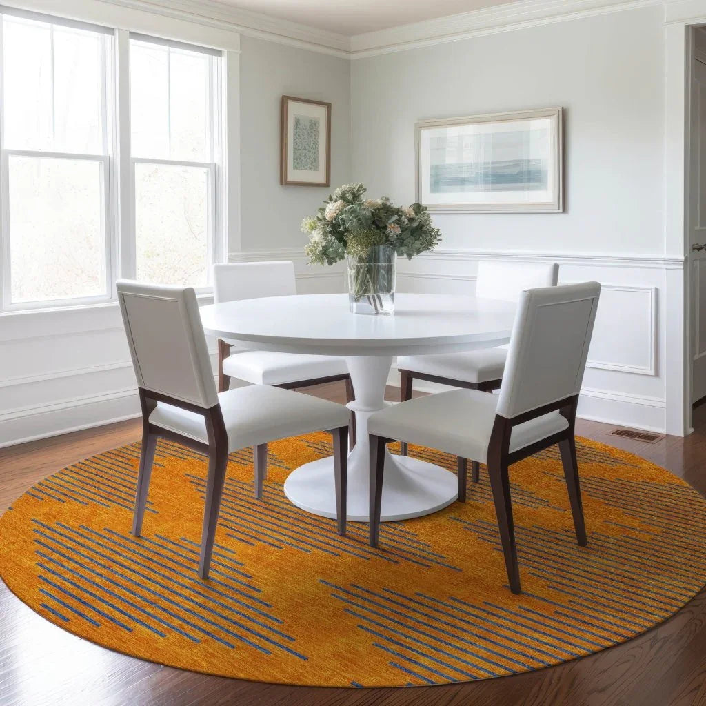 LOOMLAN Rugs Norelia Orange Washable Indoor-Outdoor Rug