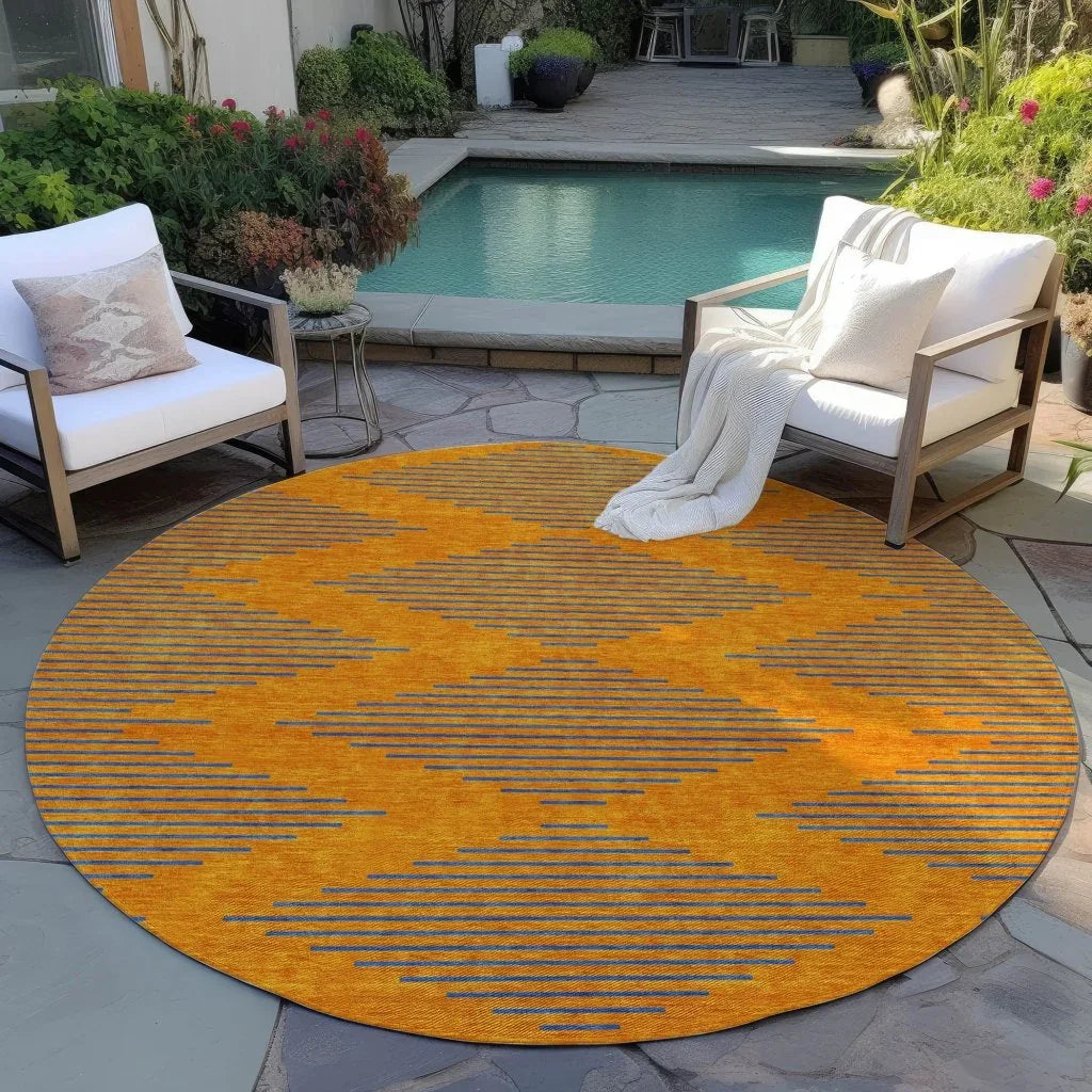 LOOMLAN Rugs Norelia Orange Washable Indoor-Outdoor Rug