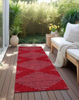 LOOMLAN Rugs Norelia Red Washable Indoor-Outdoor Rug