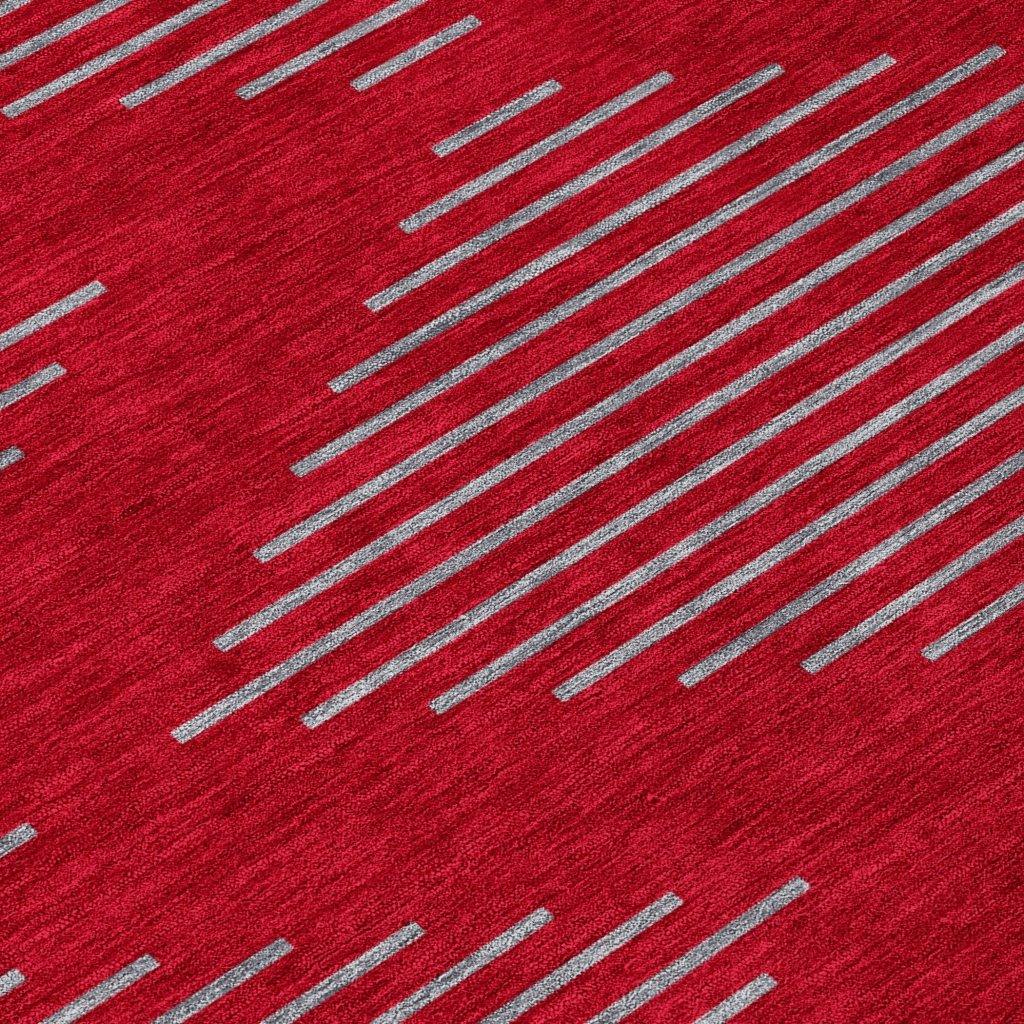LOOMLAN Rugs Norelia Red Washable Indoor-Outdoor Rug