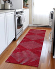 LOOMLAN Rugs Norelia Red Washable Indoor-Outdoor Rug