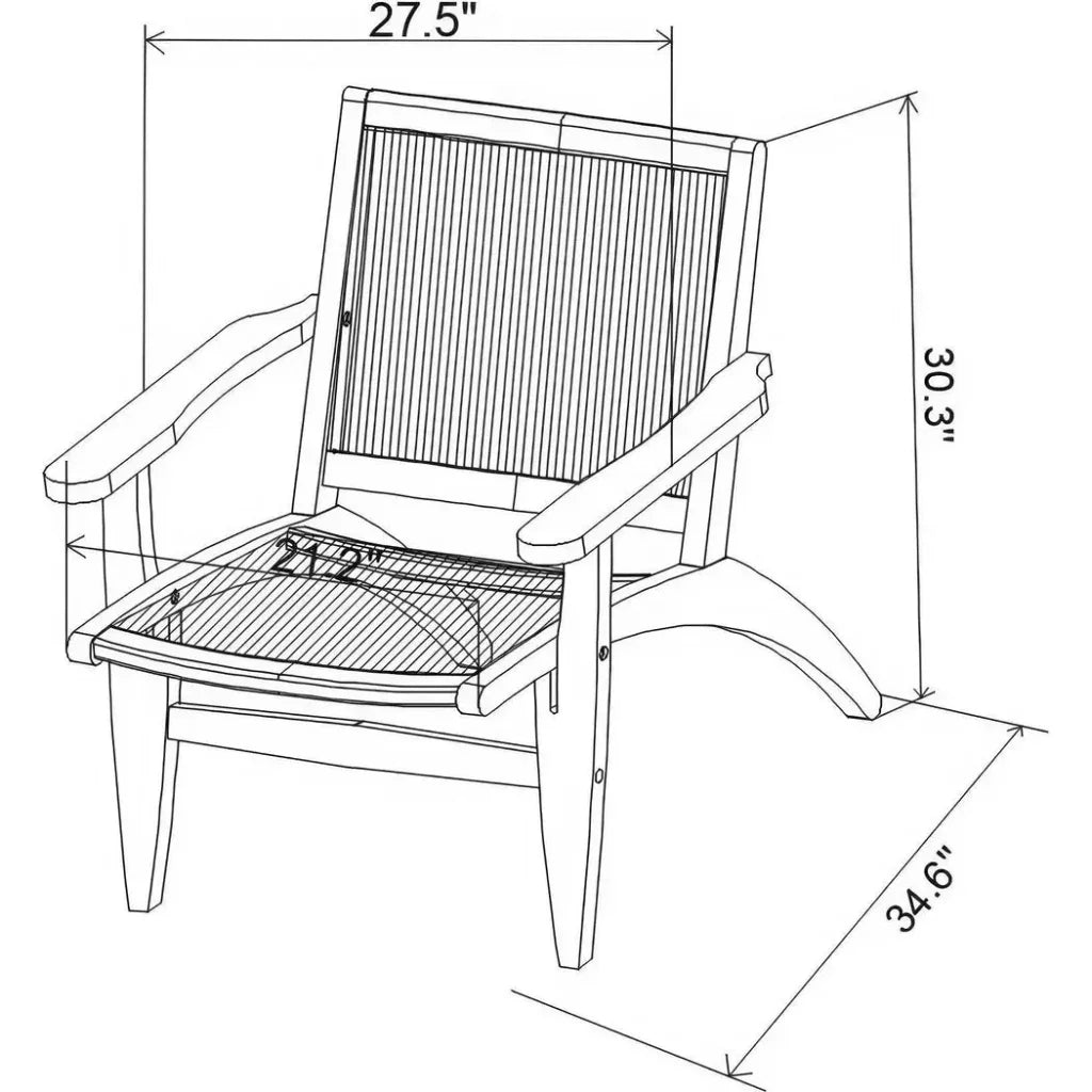 Seasonal Living Norway Outdoor Lounge Chair &amp; Footstool Set of Two