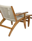 Seasonal Living Norway Outdoor Lounge Chair & Footstool Set of Two