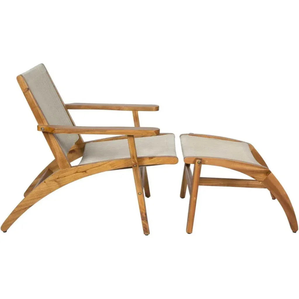 Seasonal Living Norway Outdoor Lounge Chair &amp; Footstool Set of Two