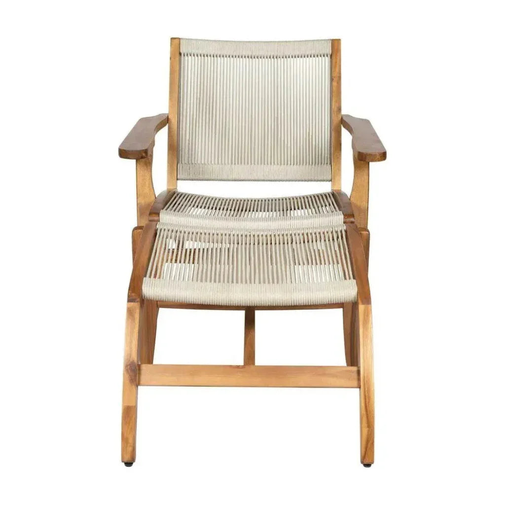 Seasonal Living Norway Outdoor Lounge Chair &amp; Footstool Set of Two