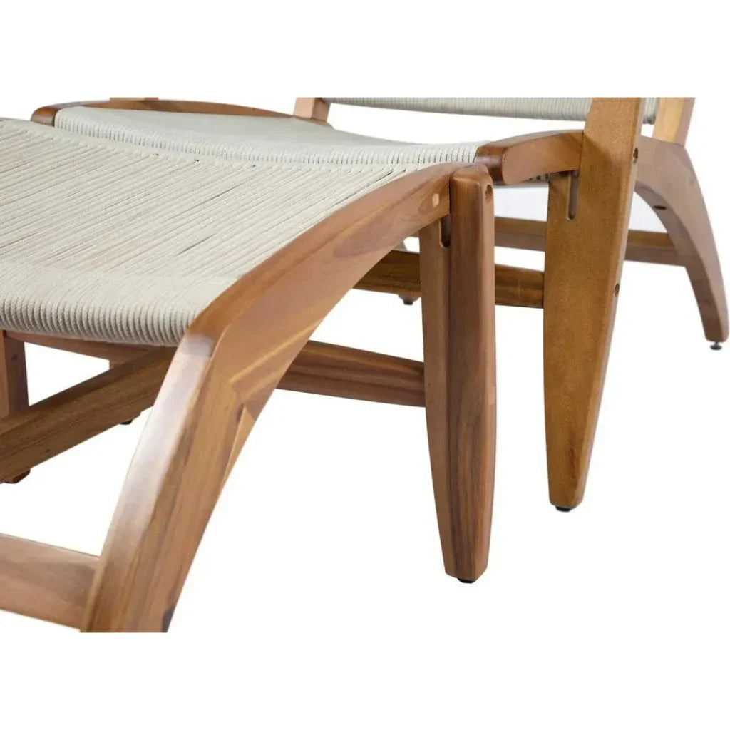 Seasonal Living Norway Outdoor Lounge Chair &amp; Footstool Set of Two