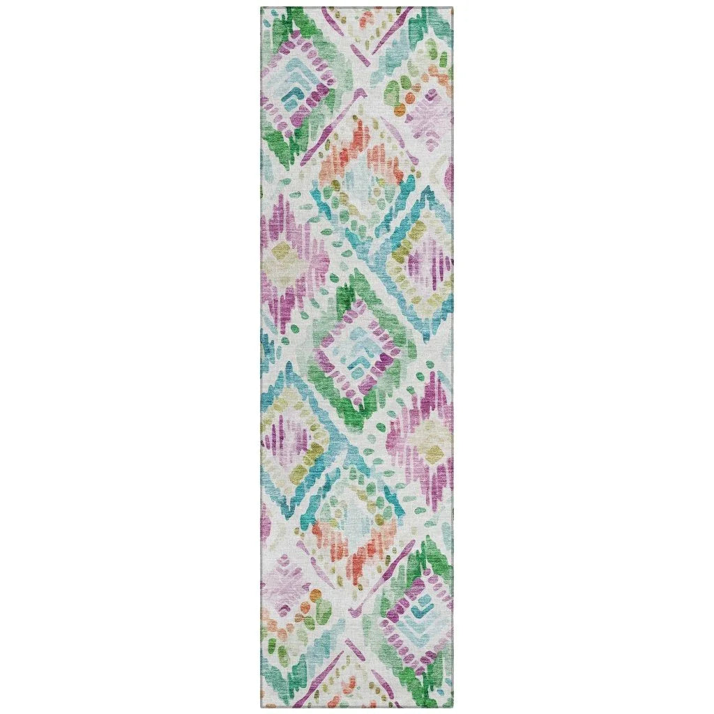 LOOMLAN Rugs Nova Teal Washable Indoor-Outdoor Rug