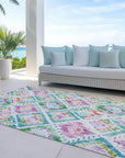 LOOMLAN Rugs Nova Teal Washable Indoor-Outdoor Rug