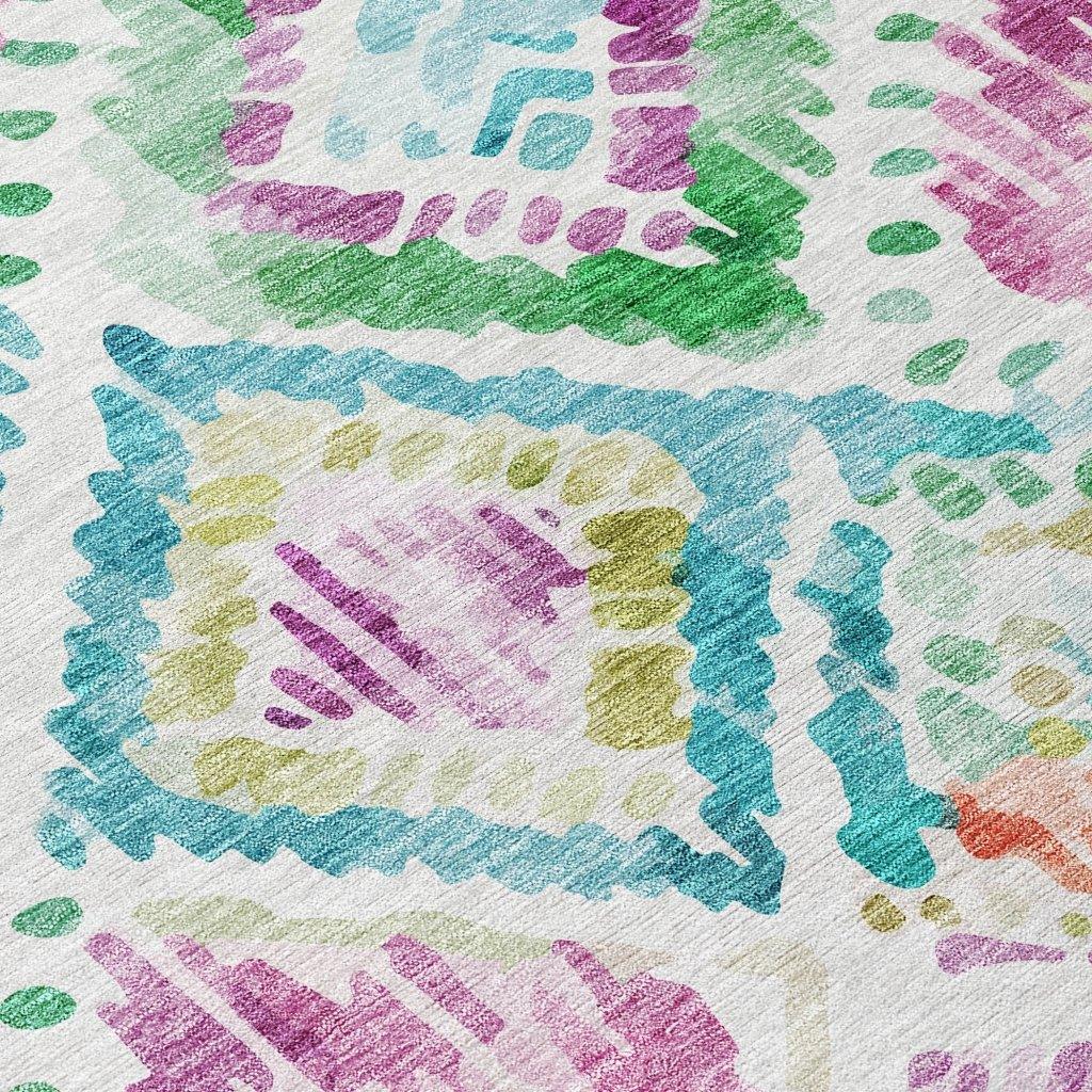 LOOMLAN Rugs Nova Teal Washable Indoor-Outdoor Rug