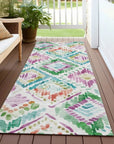 LOOMLAN Rugs Nova Teal Washable Indoor-Outdoor Rug