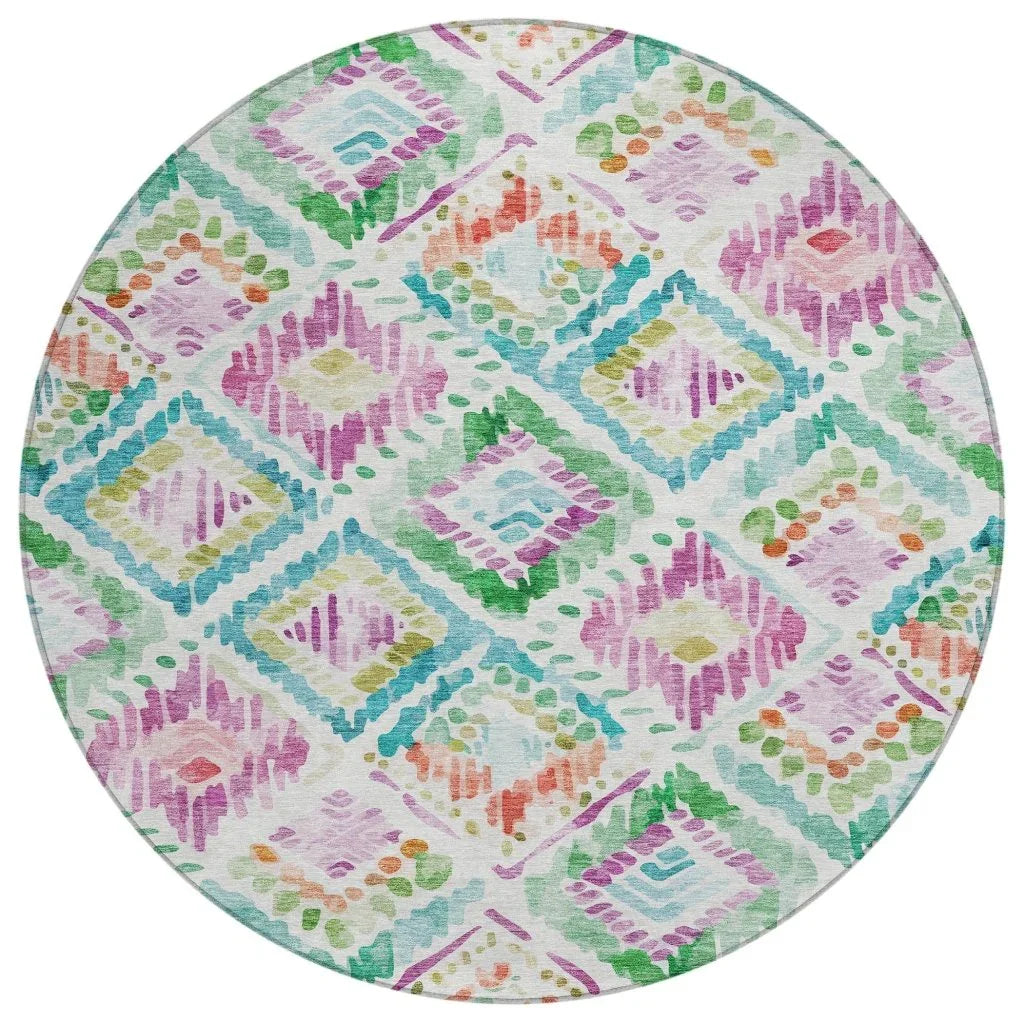 LOOMLAN Rugs Nova Teal Washable Indoor-Outdoor Rug