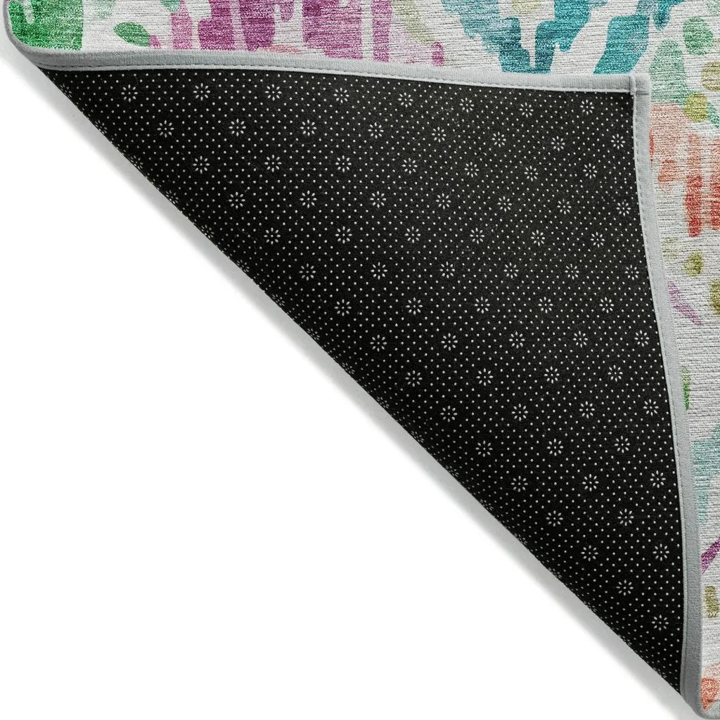 LOOMLAN Rugs Nova Teal Washable Indoor-Outdoor Rug