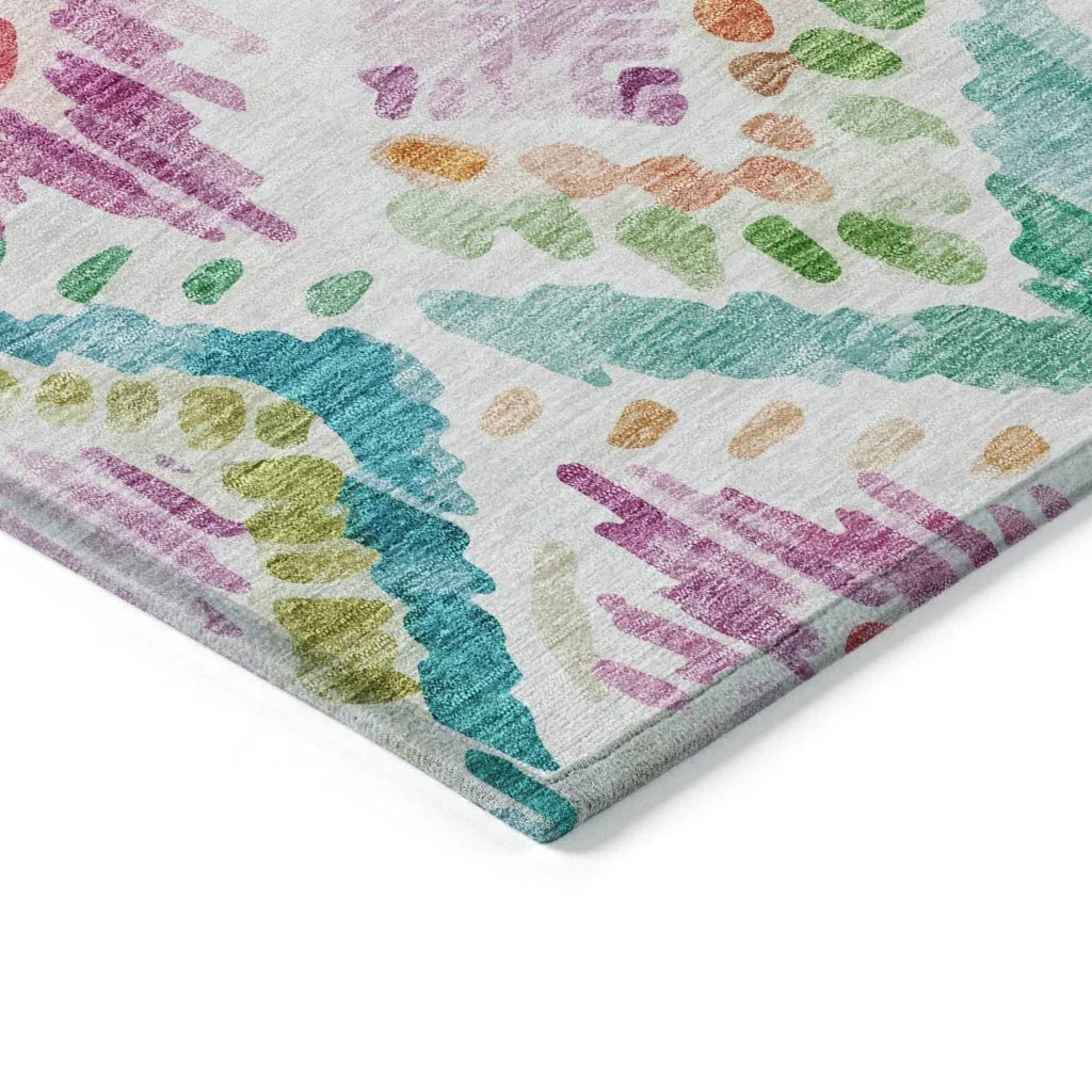 LOOMLAN Rugs Nova Teal Washable Indoor-Outdoor Rug