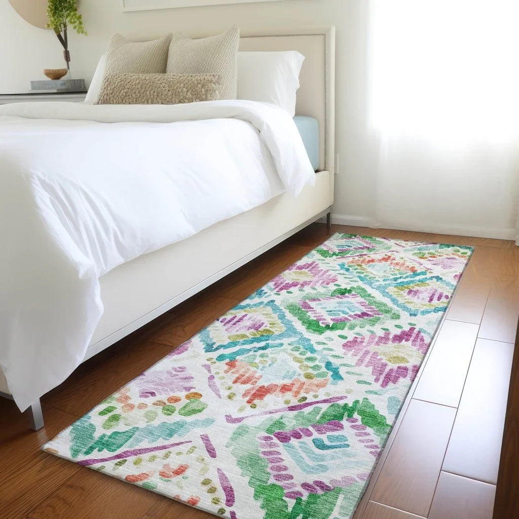 LOOMLAN Rugs Nova Teal Washable Indoor-Outdoor Rug