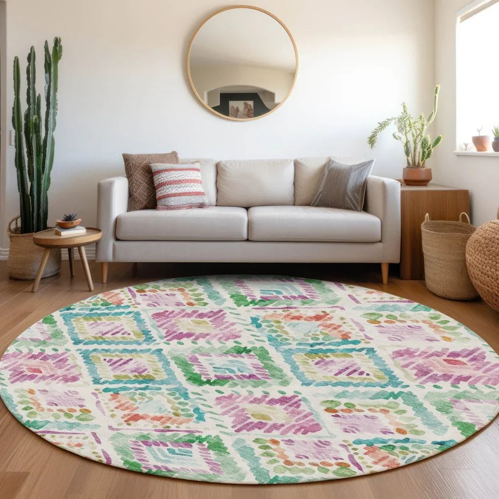 LOOMLAN Rugs Nova Teal Washable Indoor-Outdoor Rug