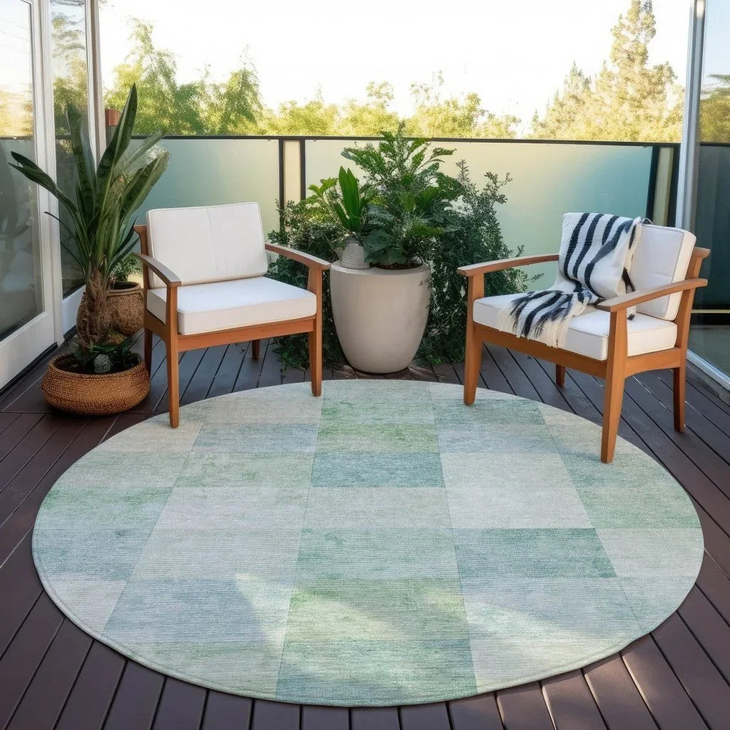 LOOMLAN Rugs Novanta Blue Washable Indoor-Outdoor Rug