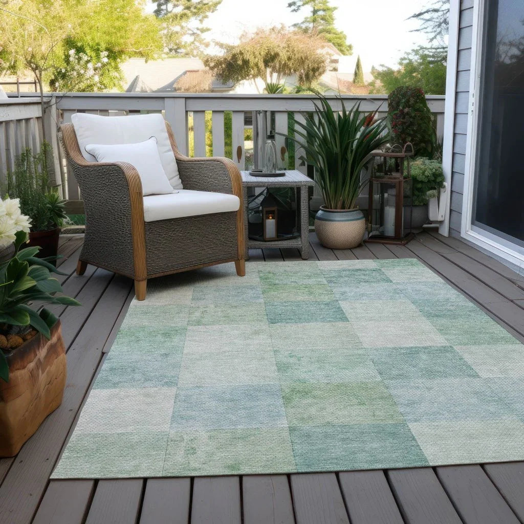 LOOMLAN Rugs Novanta Blue Washable Indoor-Outdoor Rug