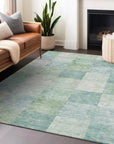 LOOMLAN Rugs Novanta Blue Washable Indoor-Outdoor Rug