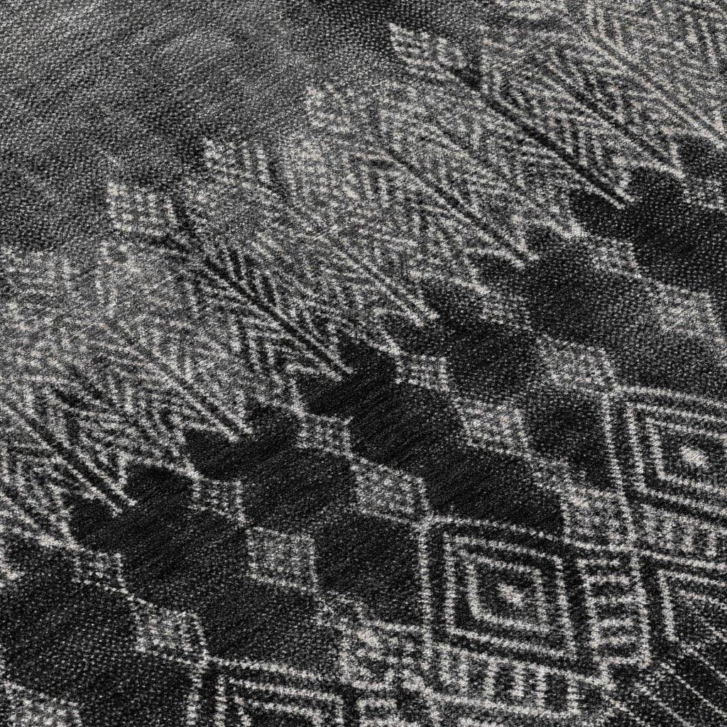 LOOMLAN Rugs Novelle Black Washable Indoor-Outdoor Rug