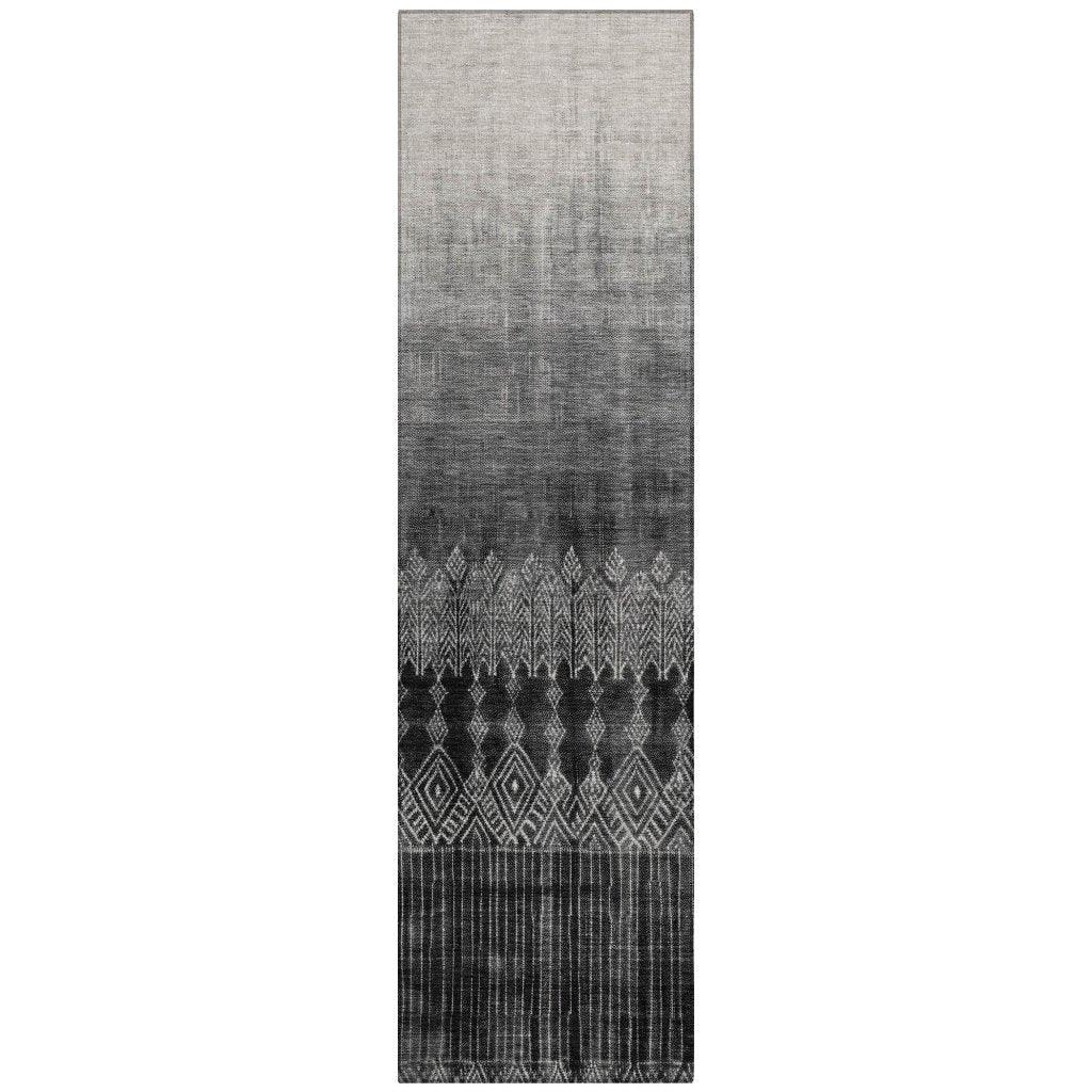 LOOMLAN Rugs Novelle Black Washable Indoor-Outdoor Rug