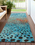 LOOMLAN Rugs Nuvane Blue Washable Indoor-Outdoor Rug