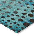 LOOMLAN Rugs Nuvane Blue Washable Indoor-Outdoor Rug