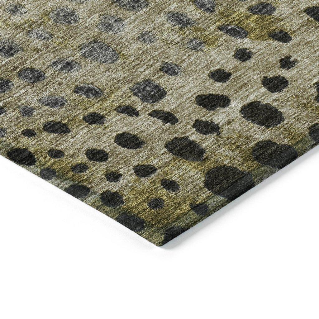 LOOMLAN Rugs Nuvane Brown Washable Indoor-Outdoor Rug