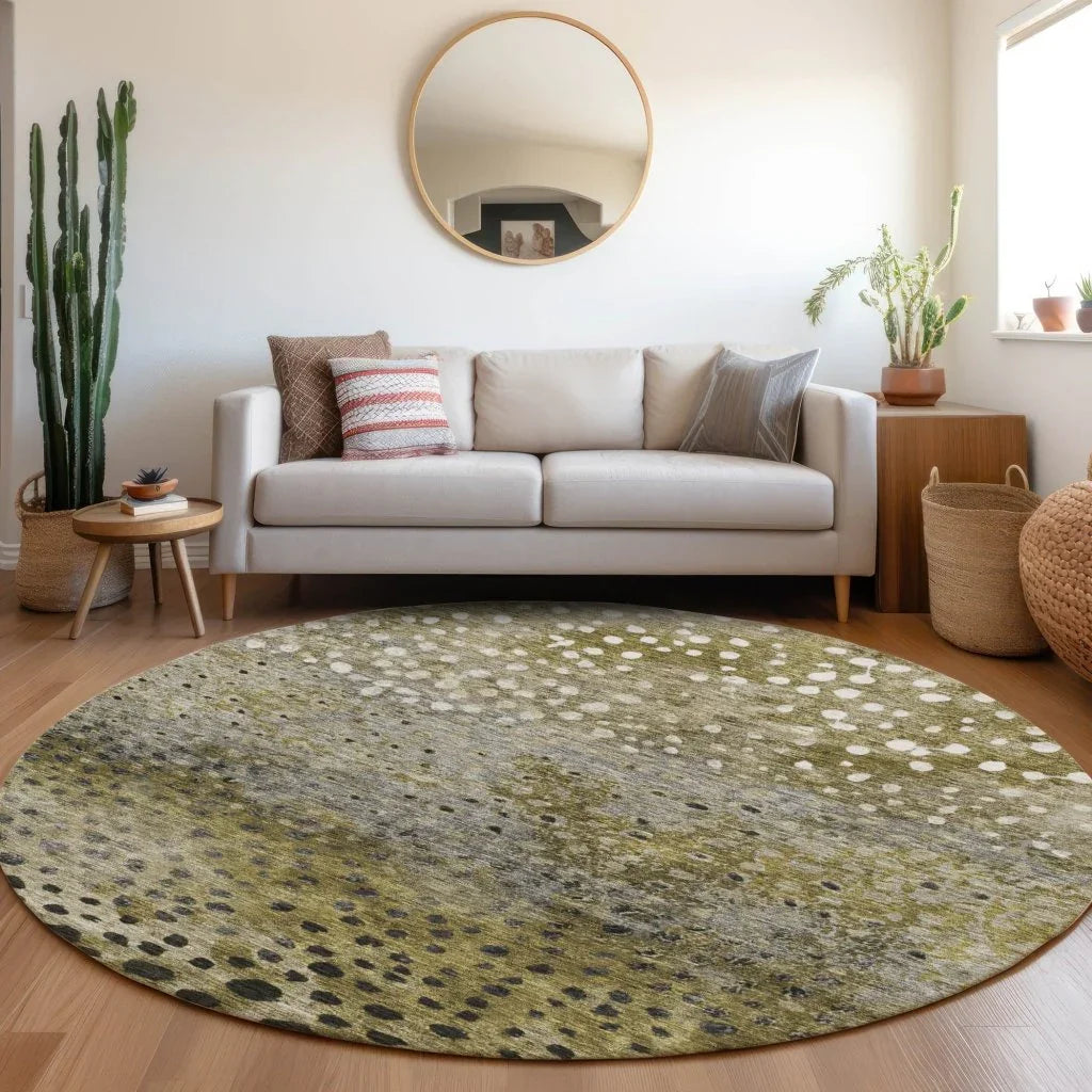 LOOMLAN Rugs Nuvane Brown Washable Indoor-Outdoor Rug