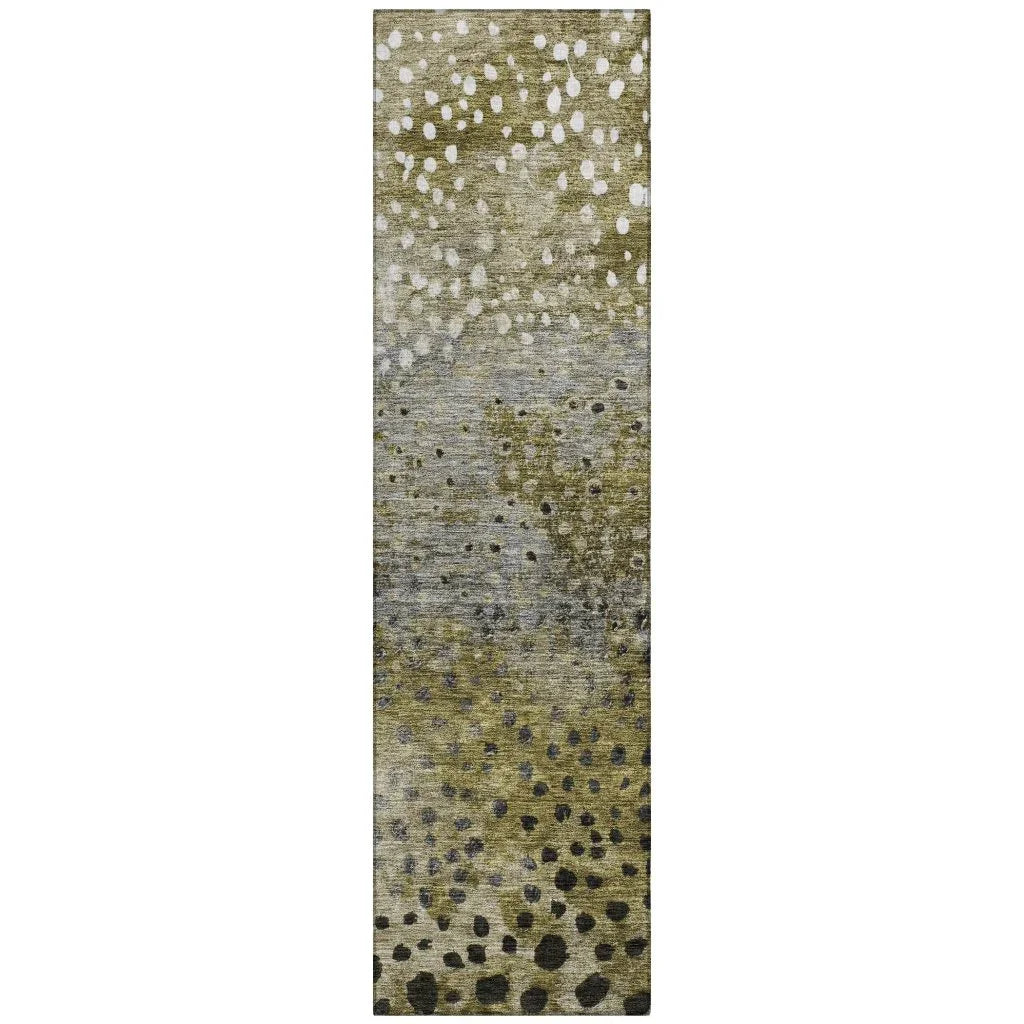 LOOMLAN Rugs Nuvane Brown Washable Indoor-Outdoor Rug