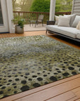 LOOMLAN Rugs Nuvane Brown Washable Indoor-Outdoor Rug