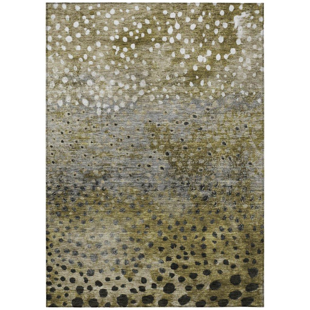 LOOMLAN Rugs Nuvane Brown Washable Indoor-Outdoor Rug