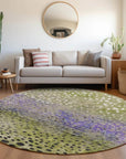 LOOMLAN Rugs Nuvane Green Washable Indoor-Outdoor Rug