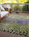 LOOMLAN Rugs Nuvane Green Washable Indoor-Outdoor Rug