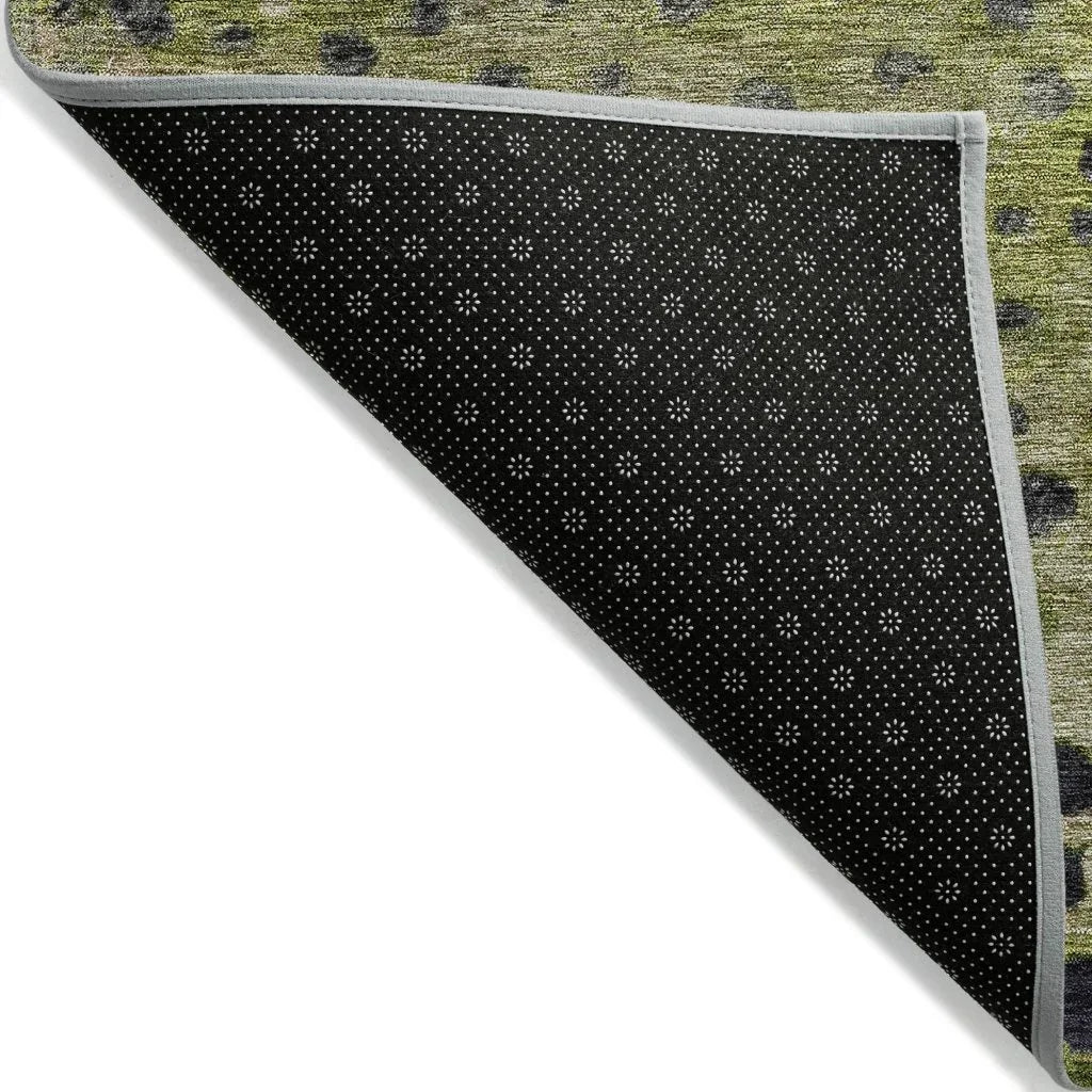 LOOMLAN Rugs Nuvane Green Washable Indoor-Outdoor Rug
