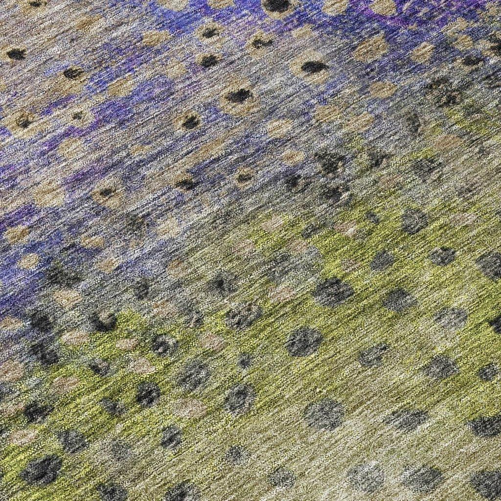LOOMLAN Rugs Nuvane Green Washable Indoor-Outdoor Rug