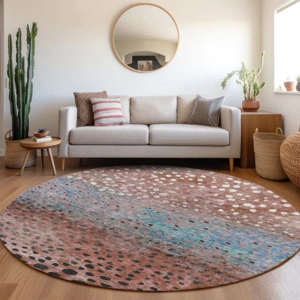 LOOMLAN Rugs Nuvane Orange Washable Indoor-Outdoor Rug