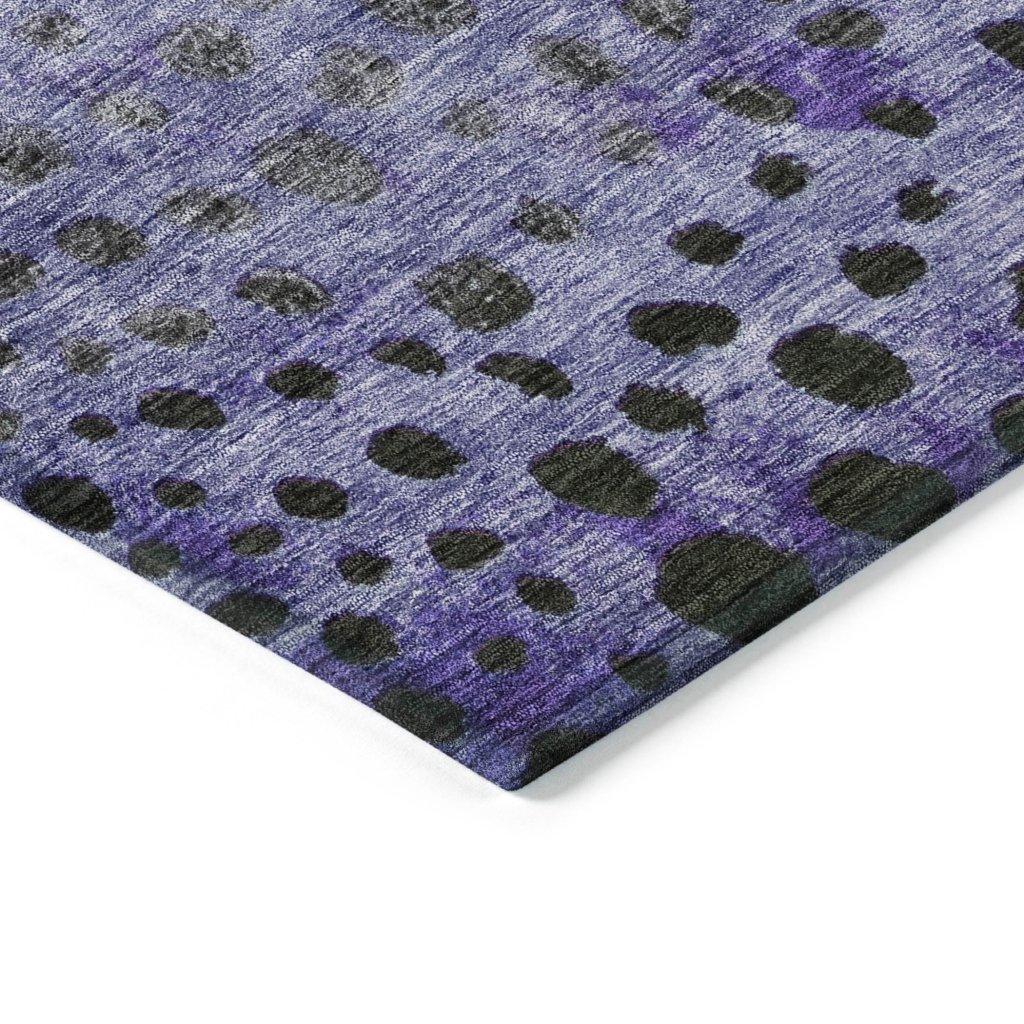LOOMLAN Rugs Nuvane Purple Washable Indoor-Outdoor Rug