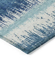 LOOMLAN Rugs Nyelle Blue Washable Indoor-Outdoor Rug