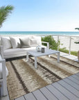 LOOMLAN Rugs Nyelle Brown Washable Indoor-Outdoor Rug