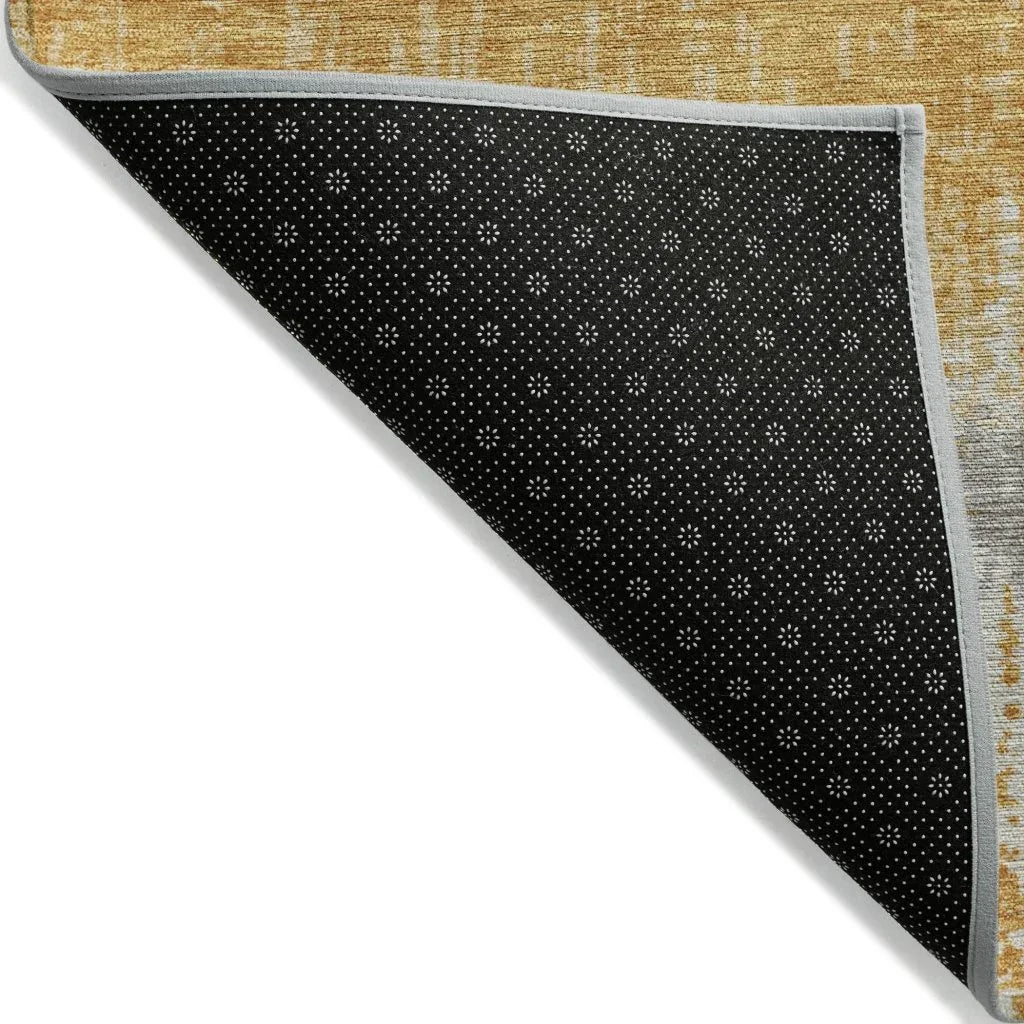 LOOMLAN Rugs Nyelle Gold Washable Indoor-Outdoor Rug