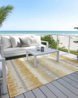LOOMLAN Rugs Nyelle Gold Washable Indoor-Outdoor Rug