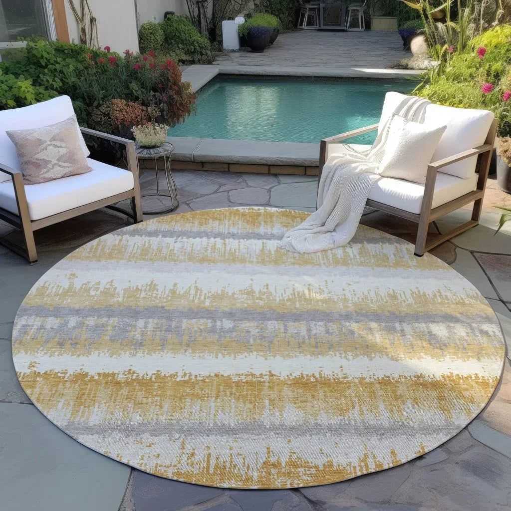 LOOMLAN Rugs Nyelle Gold Washable Indoor-Outdoor Rug