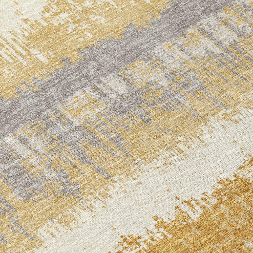 LOOMLAN Rugs Nyelle Gold Washable Indoor-Outdoor Rug