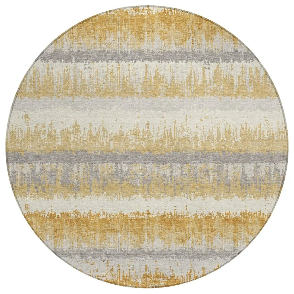 LOOMLAN Rugs Nyelle Gold Washable Indoor-Outdoor Rug