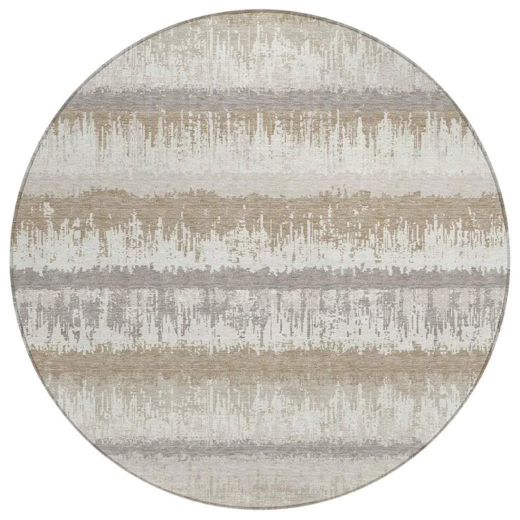 LOOMLAN Rugs Nyelle Ivory Washable Indoor-Outdoor Rug